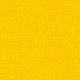 Thin Line Website Mobile User Interface Seamless Yellow Pattern