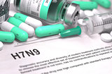 H7N9 Diagnosis. Medical Concept.