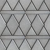Gray Paving Slabs Built of Rhombuses and Rectangles. 