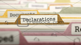 Declarations Concept on Folder Register.