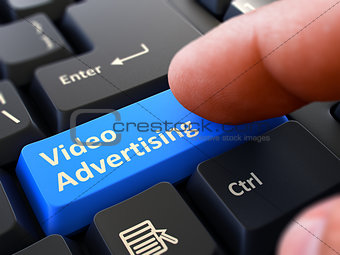 Video Advertising - Clicking Blue Keyboard Button.