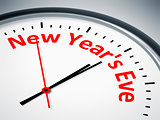 Clock with the text new yearÂ´s eve