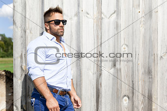 man outdoor background