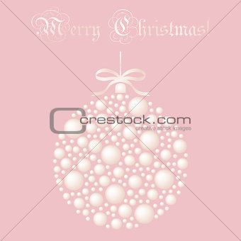Abstract Christmas ball cutted from paper