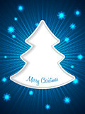 Christmas greeting card with bursting snowflakes 
