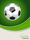 Abstract soccer brochure with bursting ball