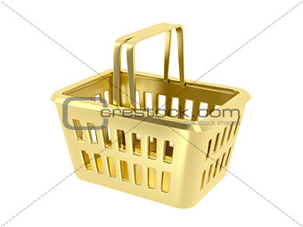 Gold shopping basket