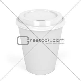 White paper coffee cup