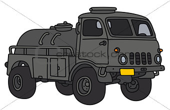 Old military tank truck