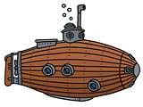 Old wooden submarine