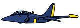 Blue jet aircraft