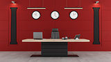 Red and black modern office