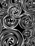 Swirling hand drawn of various black and white background. Vector