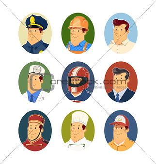 Occupations. Set of vector icons