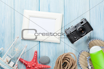 Travel and vacation photo frame and items