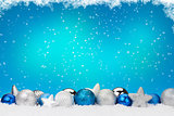 Christmas background with baubles