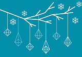 Geometric Christmas tree, vector
