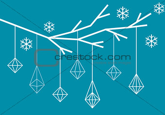 Geometric Christmas tree, vector