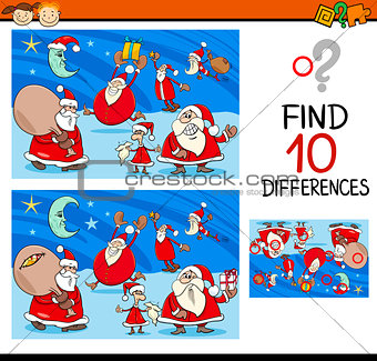 differences task with santa