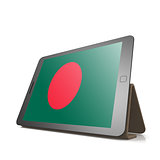 Tablet with Bangladesh flag