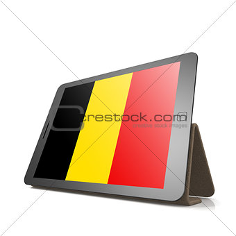 Tablet with Belgium flag