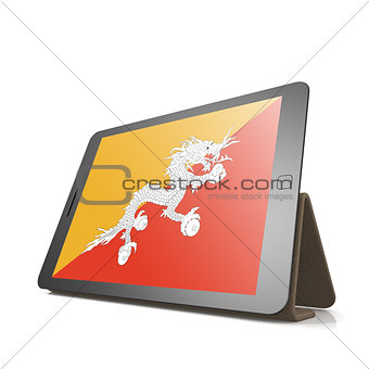 Tablet with Bhutan flag