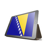 Tablet with Bosnia and Herzegovina flag