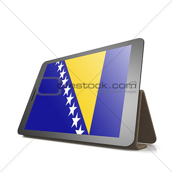 Tablet with Bosnia and Herzegovina flag
