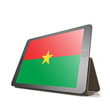 Tablet with Burkina Faso flag