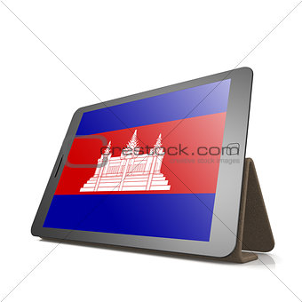 Tablet with Cambodia flag