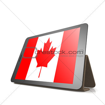 Tablet with Canada flag