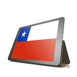 Tablet with Chile flag