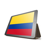 Tablet with Colombia flag