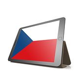 Tablet with Czech Republic flag