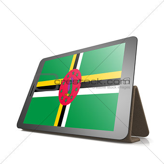 Tablet with Dominica flag