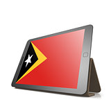 Tablet with East Timor flag