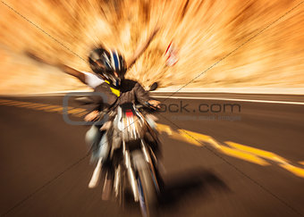 Abstract photo of riders