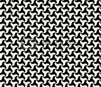 Vector Seamless Black And White Round Side Triangle Pattern