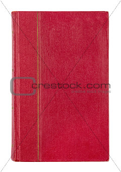 Vintage red book isolated on white background