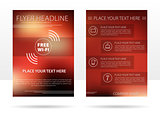Template design advertising flyer for company