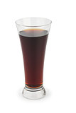 Glass of cola on white