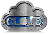 Cloud Computing Symbol with Sky