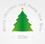 christmas card with tree