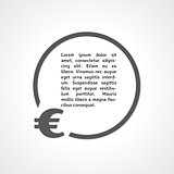 euro symbol and linear circle