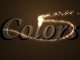 colors- 3d inscription with luminous line