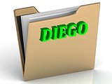 DIEGO- Name and Family bright letters on gold 