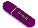 Doctor  - inscription bright volume letter on USB