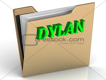 DYLAN- Name and Family bright letters on gold 