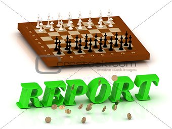 REPORT- inscription of green letters and chess on 
