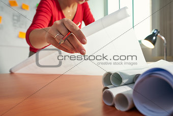1 Young Architect College Student Doing Homework Drawing Plan